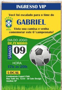 convite de futebol brasil