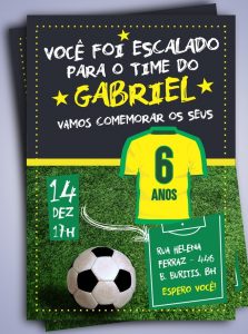 convite de futebol brasil