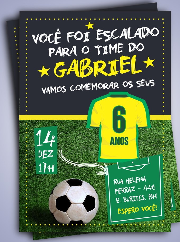 Convite de Futebol 50 Modelos Inspiradores para Conferir! Convite de Futebol 50 Modelos Inspiradores para Conferir!