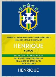 convite de futebol brasil