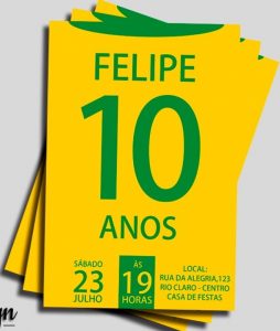 convite de futebol brasil