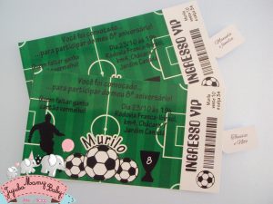 convite de futebol ingresso