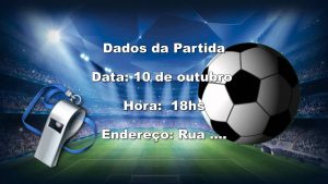 convite de futebol on line