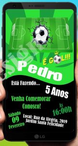 convite de futebol on line