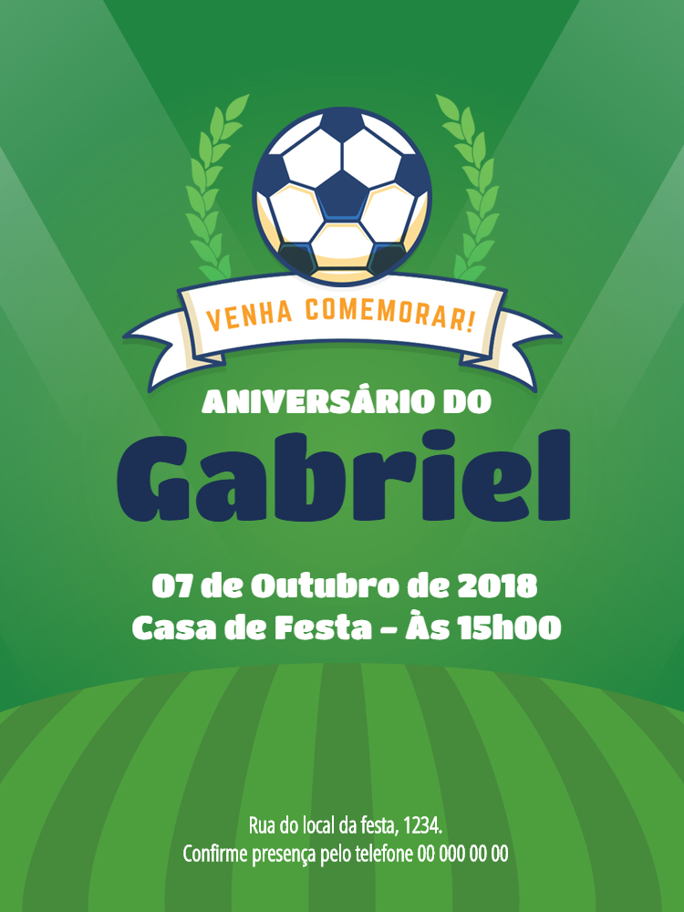 Convite de Futebol 50 Modelos Inspiradores para Conferir!