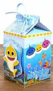 lembrancinha baby shark caixa de leite