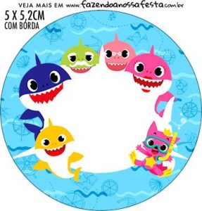 lembrancinha baby shark para imprimir