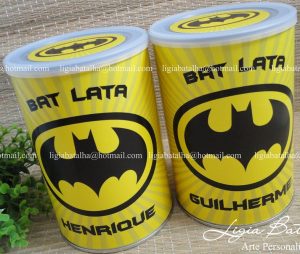 lembrancinha do batman lata de leite