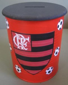 lembrancinha do flamengo lata de leite