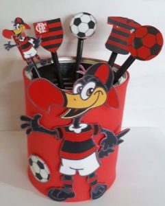 lembrancinha do flamengo lata de leite