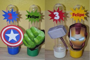 lembrancinha vingadores tubetes