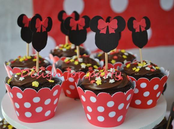 cupcake minnie Com Topper