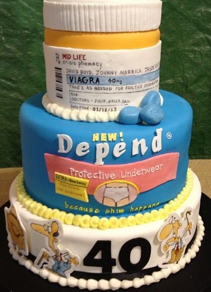 bolo de aniversário Engraçado