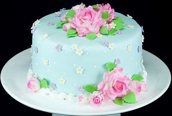 bolo de aniversário Flores