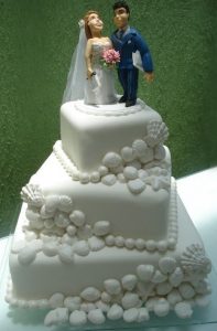 bolo de casamento simples Quadrado