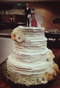 bolo de casamento simples Chantilly