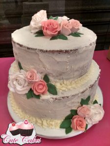 bolo de casamento simples Glacê