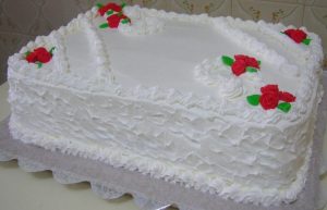 bolo de casamento simples Glacê