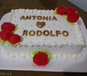 bolo de casamento simples Quadrado