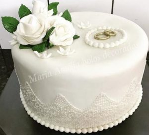 bolo de casamento simples 1 Andar