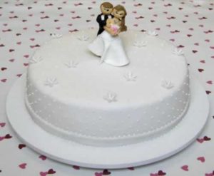 bolo de casamento simples 1 Andar