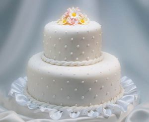 bolo de casamento simples 2 Andares