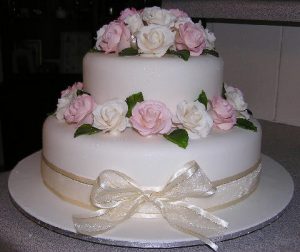 bolo de casamento simples 2 Andares