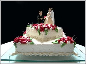 bolo de casamento simples Quadrado