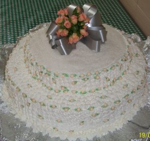 bolo de casamento simples 2 Andares