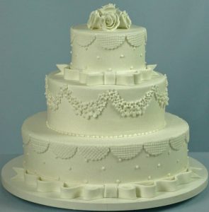 bolo de casamento simples 3 Andares