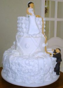 bolo de casamento simples 3 Andares