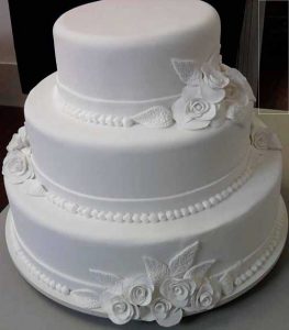 bolo de casamento simples 3 Andares