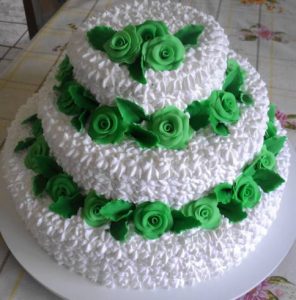 bolo de casamento simples 3 Andares