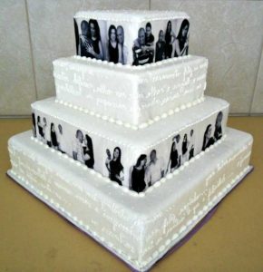 bolo de casamento simples Quadrado