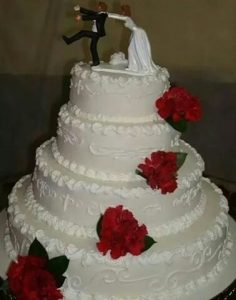 bolo de casamento chantilly