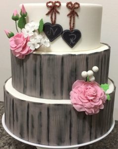 bolo de casamento rústico