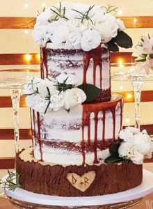 bolo de casamento rústico