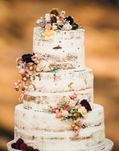 bolo de casamento rústico