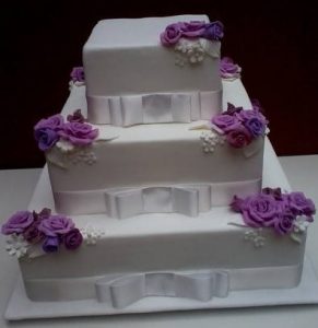 bolo de casamento quadrado