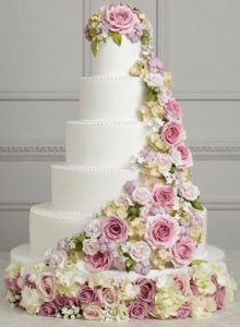 bolo de casamento com flores