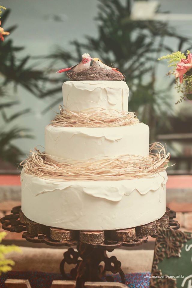 bolo de casamento rustico Fake