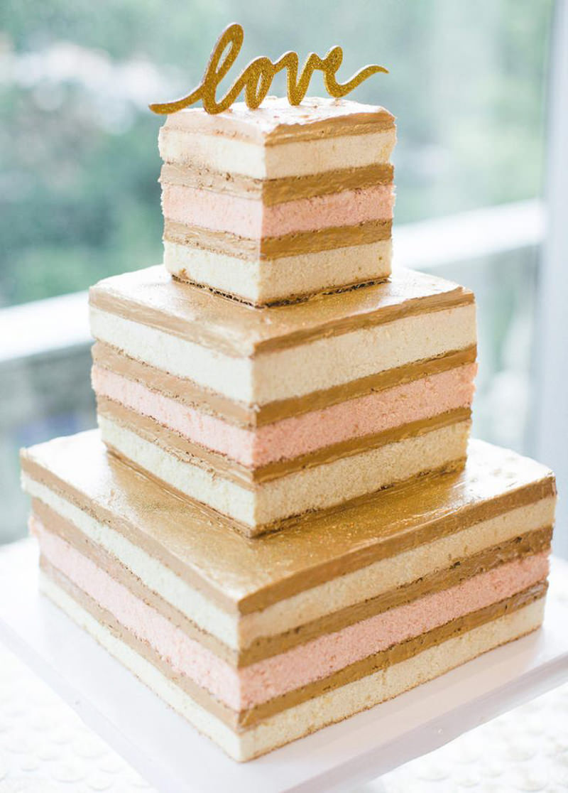 bolo de casamento rustico Quadrado