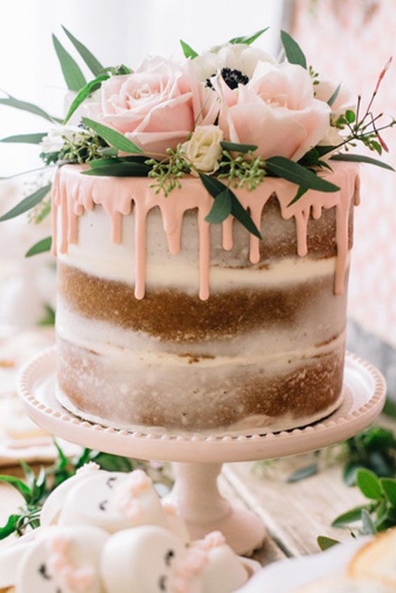 bolo de casamento rustico Romântico