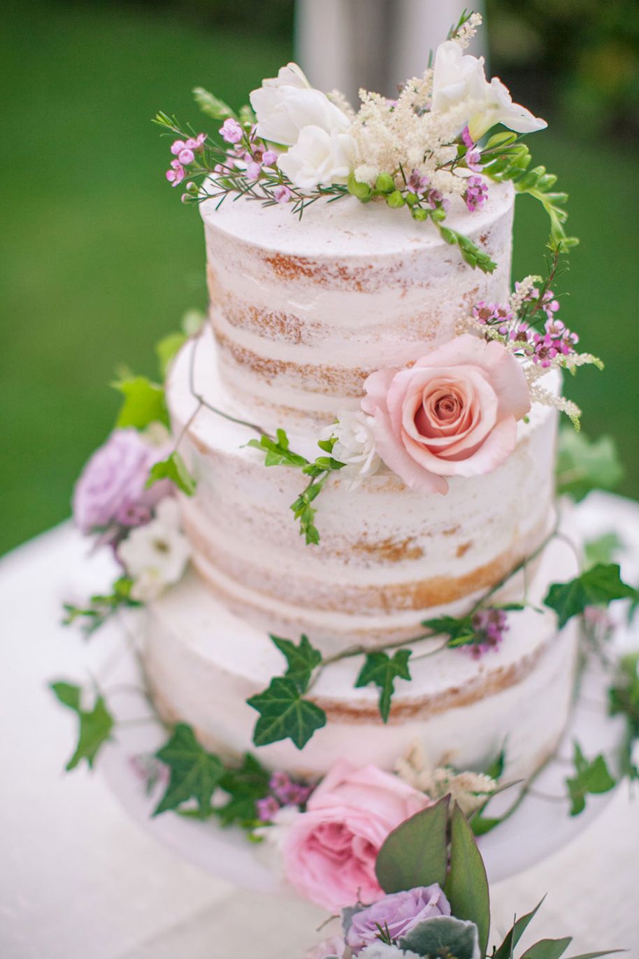 bolo de casamento rustico Romântico