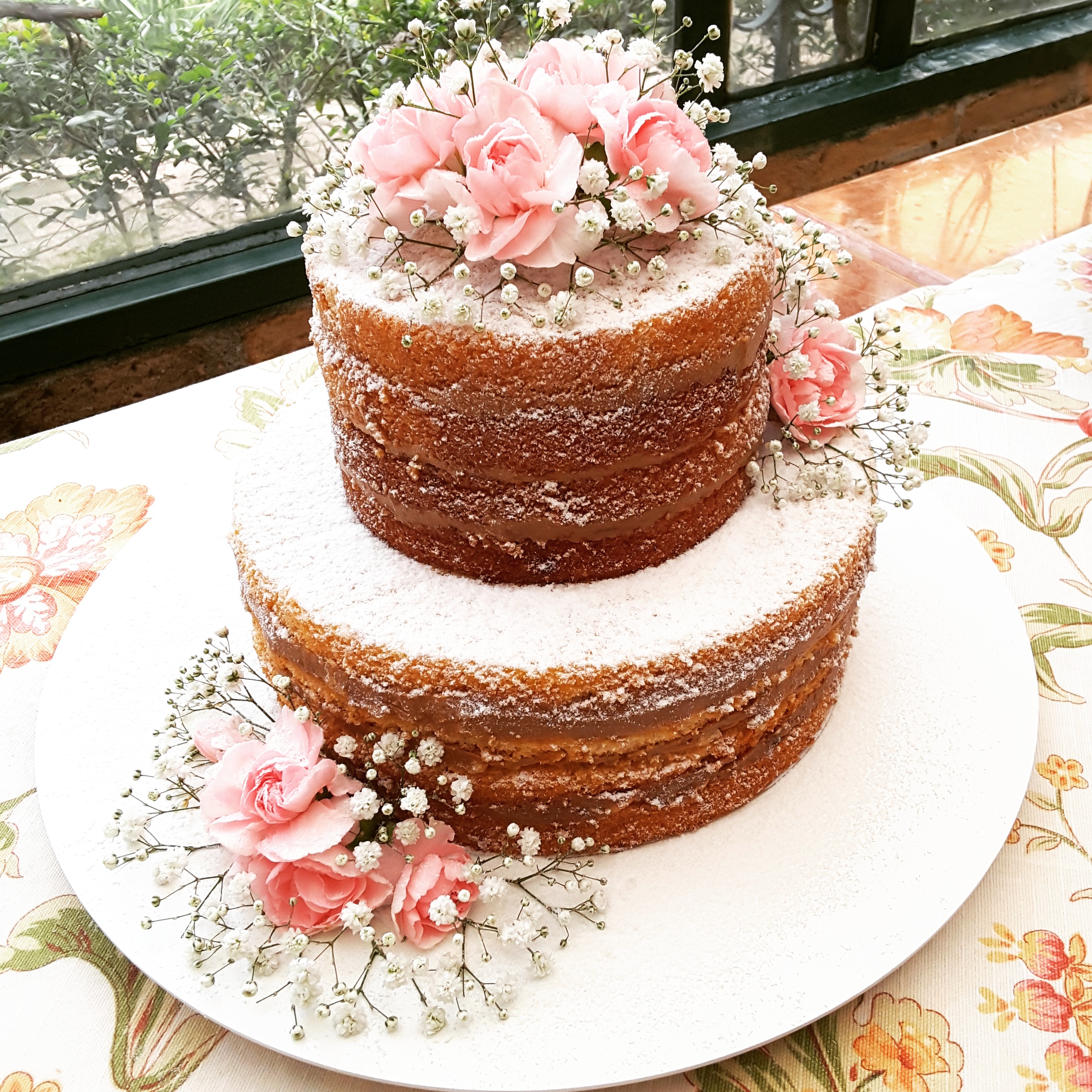 bolo de casamento rustico Romântico