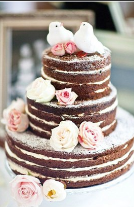 bolo de casamento rustico Topo