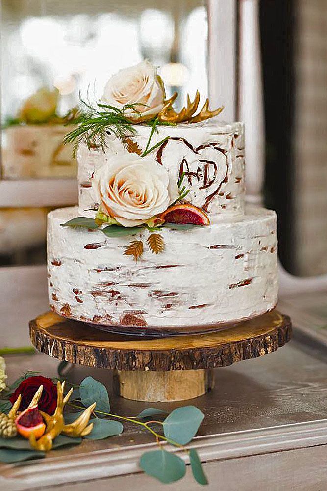 bolo de casamento rustico Com Flores