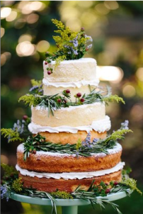 bolo de casamento rustico Com Flores