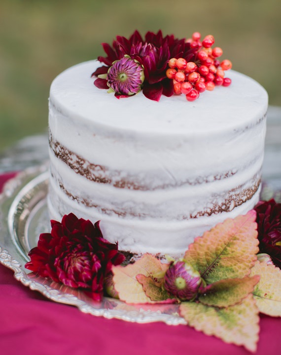 bolo de casamento rustico Com Flores