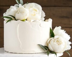 bolo de casamento simples Glacê